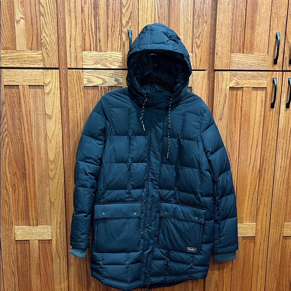 Eddie Bauer Womens Large Hooded Parka Black